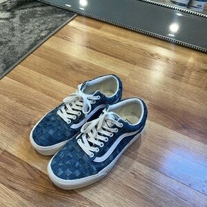 Vans Platform Patchwork Woven Low-Top Sneakers with White Stripe